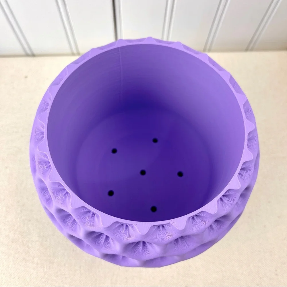 Modern Geometric Planter with Drainage Tray, Starry Planter Pot, Flower Pot